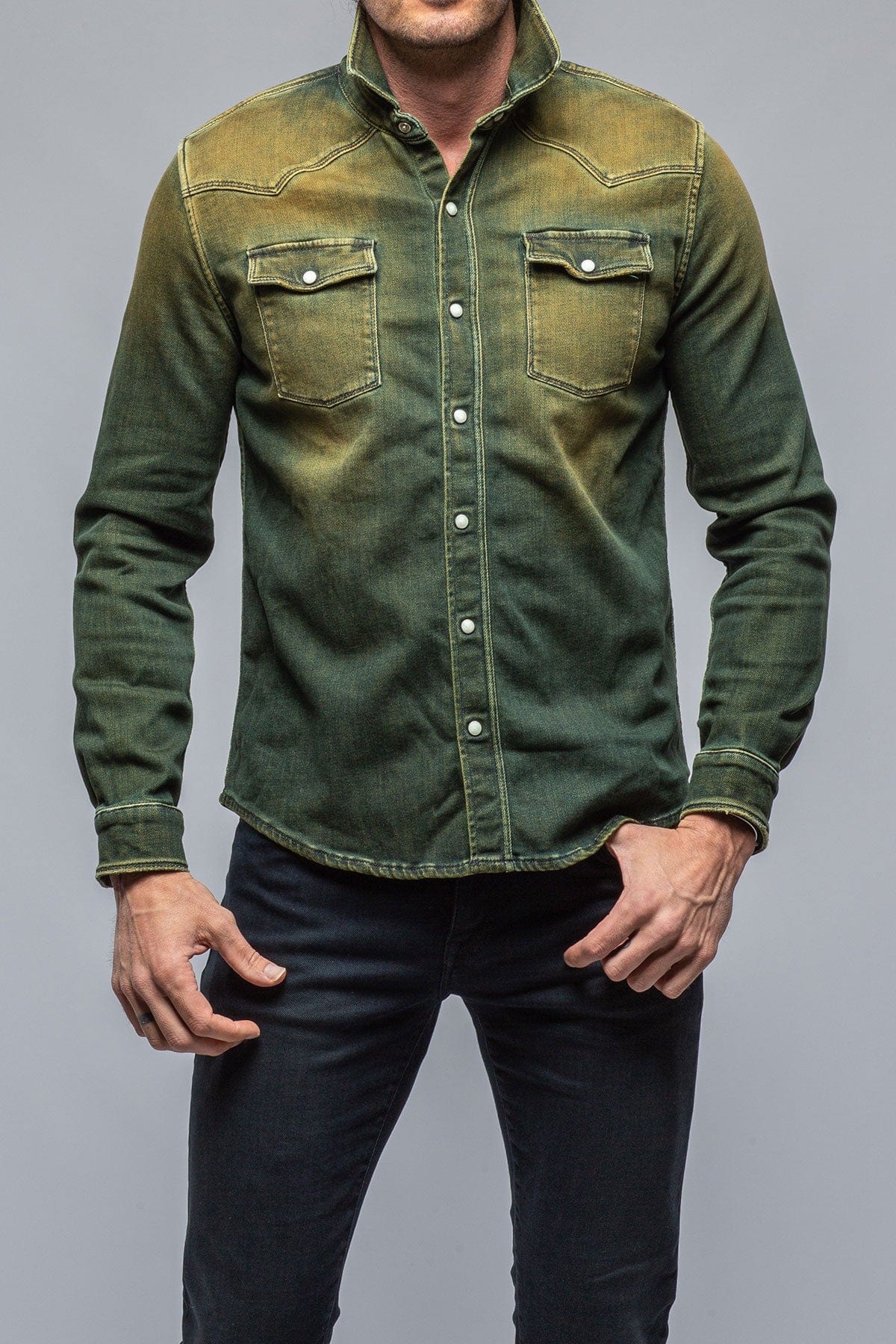 Green Denim Shirt - Eton